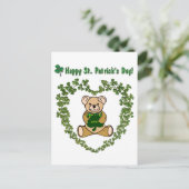 Carte postale St. Patrick's Teddy Bear in Clover H (Debout devant)