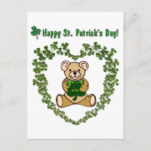 Carte postale St. Patrick's Teddy Bear in Clover H (Devant)