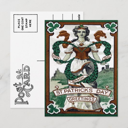 Carte Postale St Patrick's vintage (Devant / Derrière)