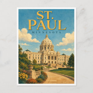 Carte Postale St. Paul Minnesota State Capitol GeoSaga