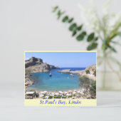 Carte Postale St.Paul's Bay, Lindos (Debout devant)