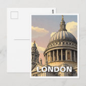 Carte Postale St Paul's Cathedral London Royaume-Uni Travel (Devant / Derrière)