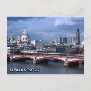 Carte postale St Pauls et City de Londres
