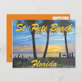 CARTE POSTALE "ST. PETE PLAGE FLORIDA PALMS " (Devant / Derrière)