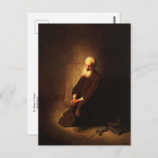 Carte Postale St. Peter en prison par Rembrandt Postcard (Devant / Derrière)