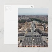 Carte Postale St. Peter's Square from Rome in Vatican State (Devant / Derrière)