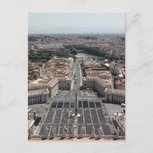 Carte Postale St. Peter's Square from Rome in Vatican State
