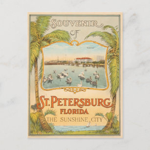 Carte Postale St Petersburg Floride Le Sunshine City vintage