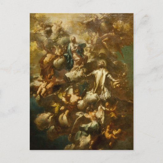 Carte Postale St Philip Neri en gloire par Giovanni Ferretti (Devant)