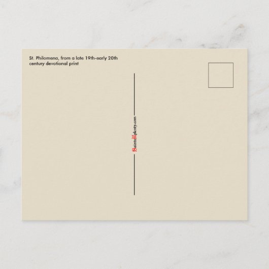 Carte postale St. Philomena (BK 005) (Dos)