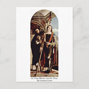 Carte Postale St. Pierre Martyr Et St. Vitus Par Lorenzo Lotto