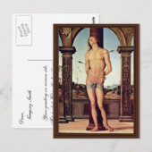 Carte Postale St. Sebastian Par Perugino Pietro (Meilleure Quali (Devant / Derrière)