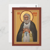 Carte Postale St. Seraphim of Sarov Prayer Card (Devant / Derrière)
