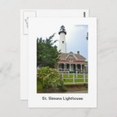 Carte Postale St. Simons Lighthouse (Devant / Derrière)