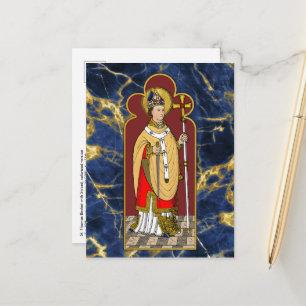 Carte Postale St. Thomas Becket avec épée (M 033; Colorisé)