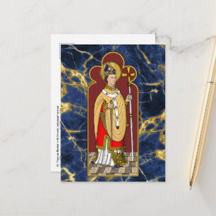 Carte Postale St. Thomas Becket avec Épée (M 033; Colorisée)