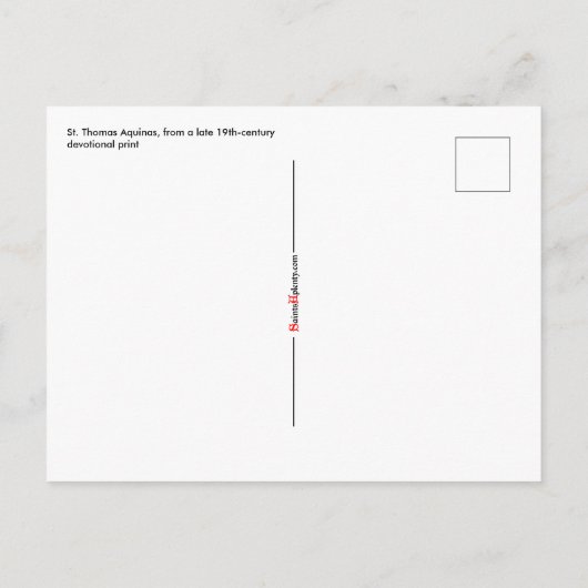 Carte postale St. Thomas d'Aquin (VVP 002) (Dos)