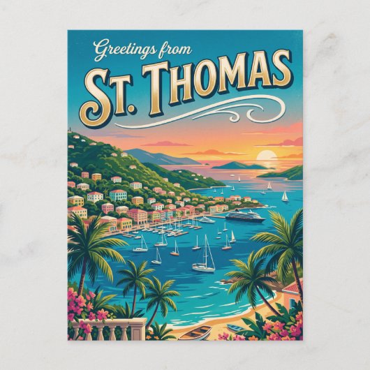 Carte Postale St. Thomas, Îles Vierges américaines (Devant)