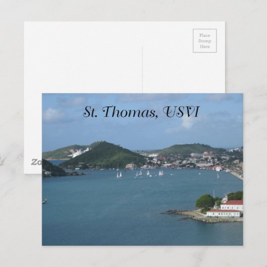 Carte Postale St. Thomas USVI (Devant / Derrière)