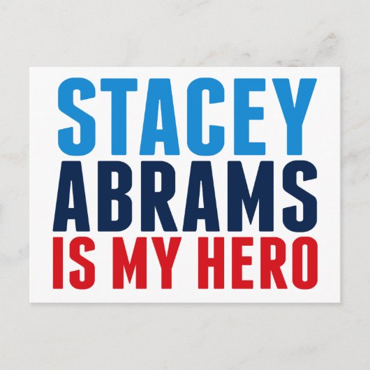 Carte Postale Stacey Abrams est mon héros (Devant)