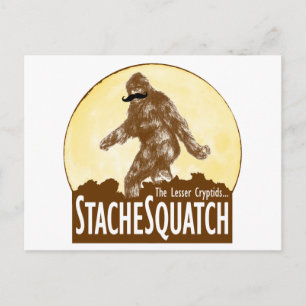 Carte Postale 'STACHE SQUATCH The Lesser Cryptid - Funny Bigfoot