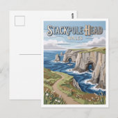 Carte Postale Stackpole Head Pays de Galles (Devant / Derrière)
