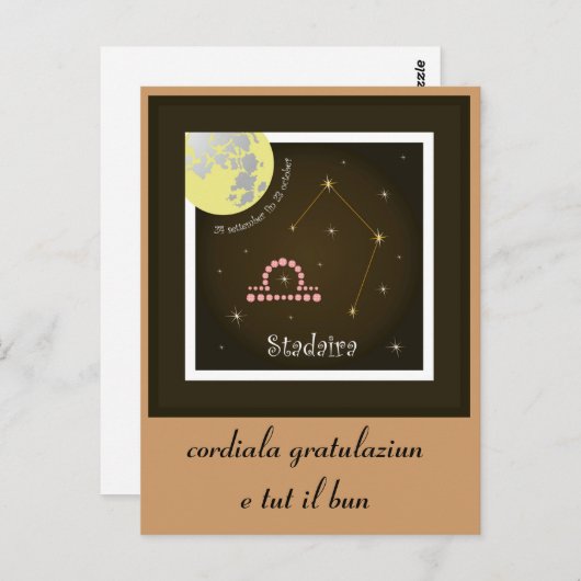 Carte Postale Stadaira 24 settember 23 october (Devant / Derrière)