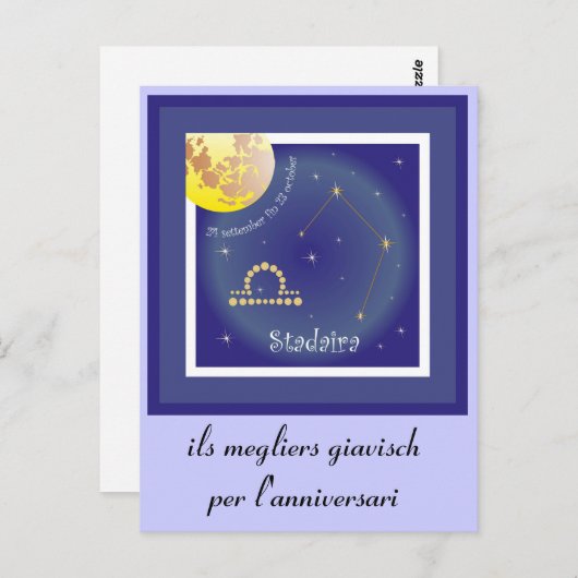 Carte Postale Stadaira 24 settember 23 october (Devant / Derrière)