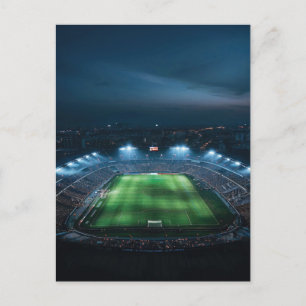 Carte Postale Stade de football vide la nuit