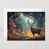 Carte Postale Stade debout dans le Fleur sauvage forestier Meado (Devant / Derrière)