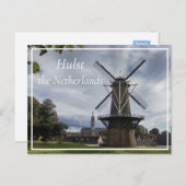 Carte Postale Stadsmolen Windmill, Hulst, Pays-Bas (Devant / Derrière)