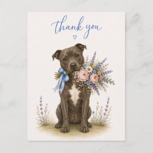 Carte Postale Staffordshire Bull Terrier Merci