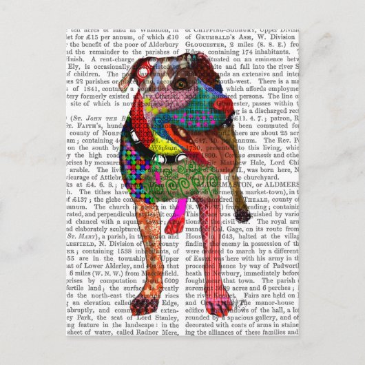 Carte Postale Staffordshire Bull Terrier - Patchwork (Devant)