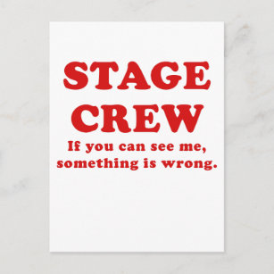 Carte Postale Stage Crew Si vous pouvez me voir quelque chose ne
