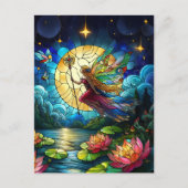 Carte Postale Stained Glass Moonlight Flight Fairy  (Devant)