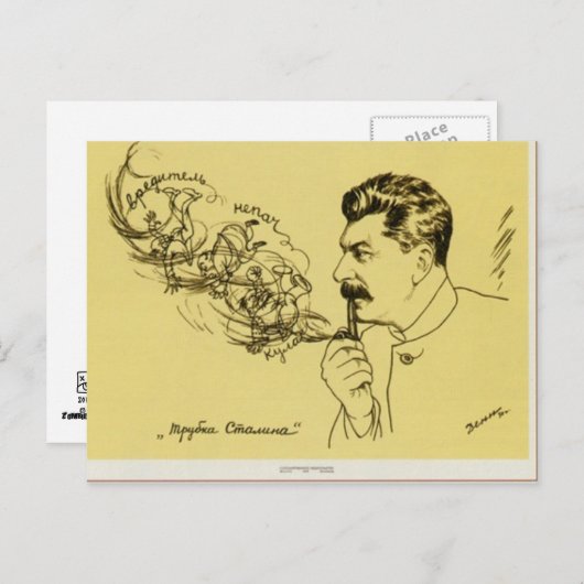 Carte postale Staline (Devant / Derrière)