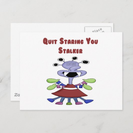 Carte Postale Stalker Monster (Devant / Derrière)