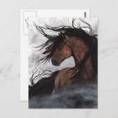 Carte postale Stallion de cheval Majestic par Bihr (Devant / Derrière)