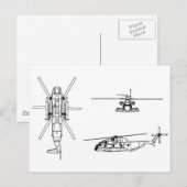 Carte Postale Stallion de mer CH-53 (Devant / Derrière)