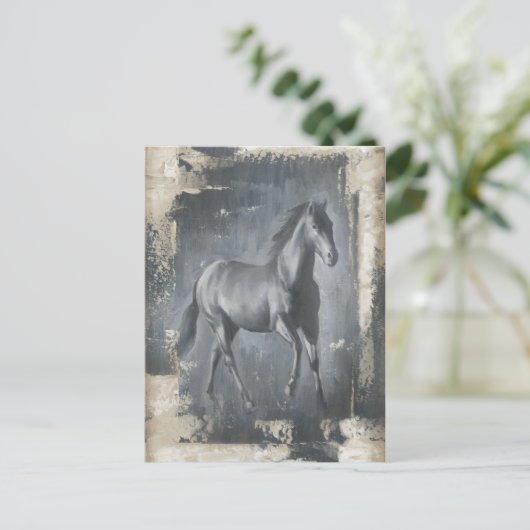 Carte Postale Stallion noir (Debout devant)