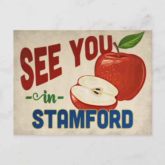 Carte Postale Stamford Connecticut Apple - Vintage voyage (Devant)