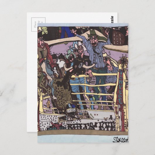 Carte Postale Stampede 8 secondes (Devant / Derrière)