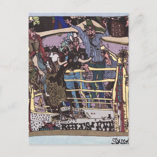 Carte Postale Stampede 8 secondes (Devant)