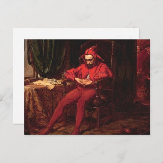 Carte Postale Stańczyk Par Jan Matejko (Devant / Derrière)