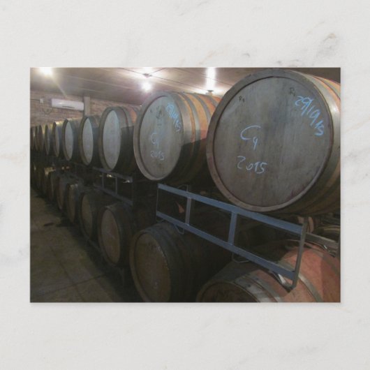 Carte Postale stand de barils de vin (Devant)