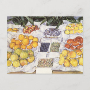 Carte Postale Stand de fruits de Gustave Caillebotte, Art Vintag