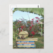 Carte Postale Stand de poulet Jerk à Negril, Jamaïque 2011 (Devant / Derrière)