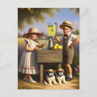 Carte Postale Stand Retro Lemonade Avoir un bon été