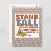 Carte Postale Stand Tall, Giraffe (Devant / Derrière)