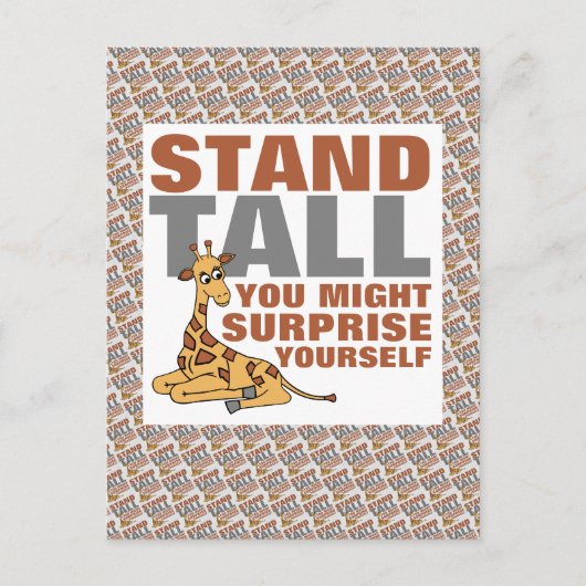 Carte Postale Stand Tall, Giraffe (Devant)